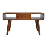 Solid Wood Curved Coffee Table - Furniture Home Direct
