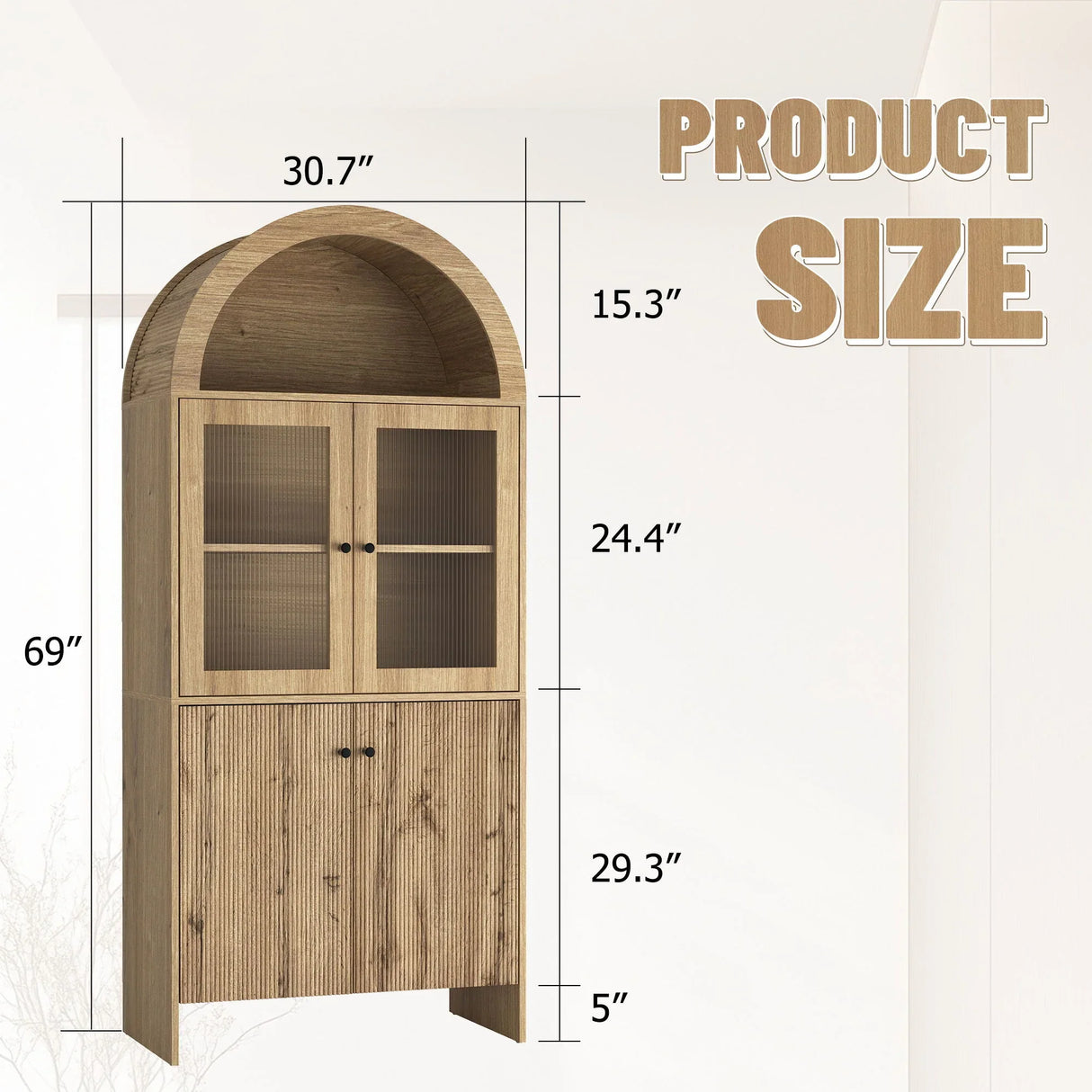 Modern Tech Inspired Dome Cabinet With LED Lighting - Furniture Home Direct
