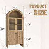 Modern Tech Inspired Dome Cabinet With LED Lighting - Furniture Home Direct
