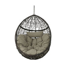 Kylie - Boho Style Hanging Basket Chair Rattan With Water Resistant Cushions
