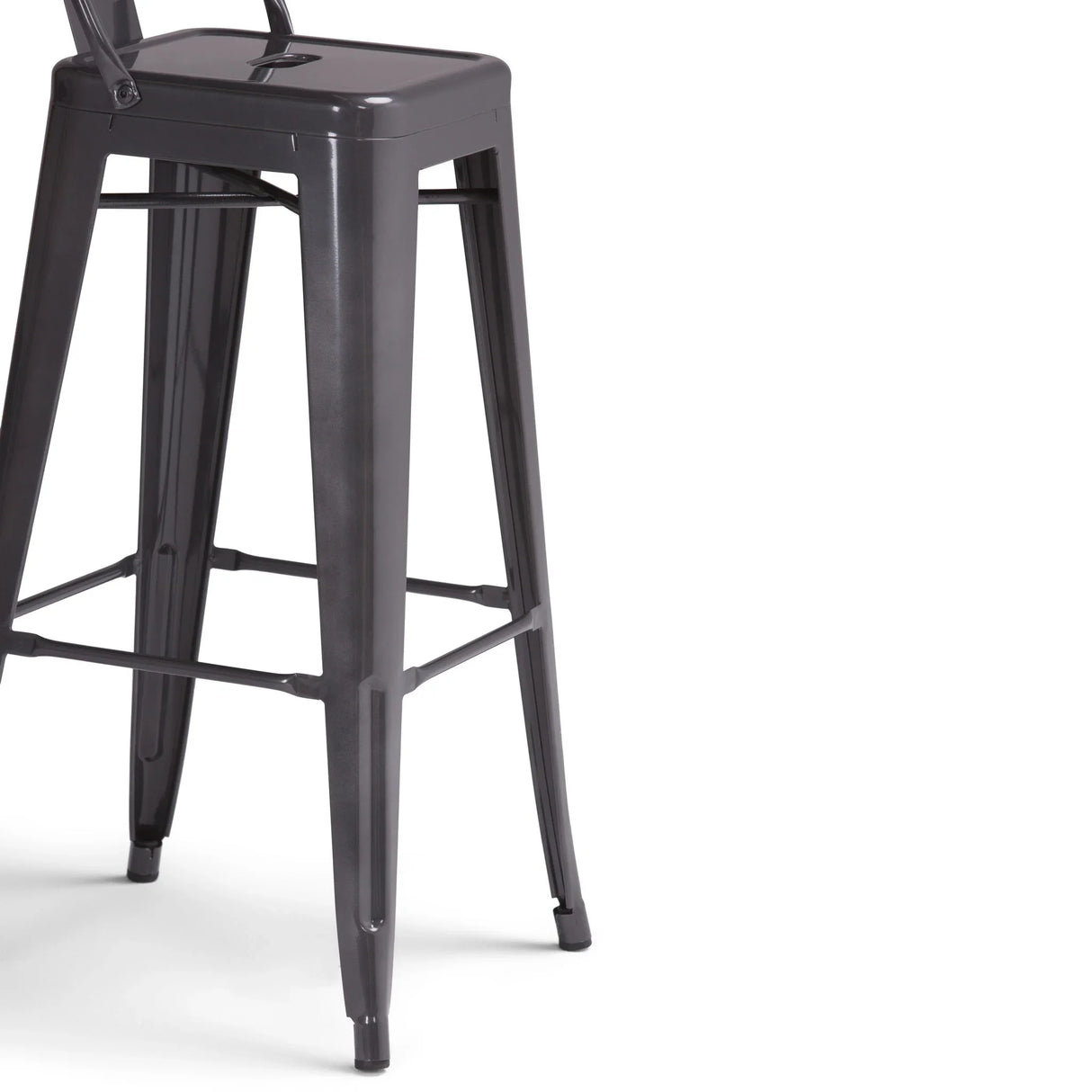 Rayne - Curved Back Metal Stool (Set of 2) - Furniture Home Direct