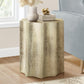 Drum Accent Side Table, Stylish Scalloped Design - Furniture Home Direct