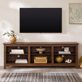 Modern Transitional 3 Shelf Open Storage TV Stand - Furniture Home Direct