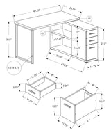 Computer Desk, Home Office, Corner, Left, Right Set - Up, Storage Drawers, L Shape, Laptop, And Contemporary & Modern - Furniture Home Direct