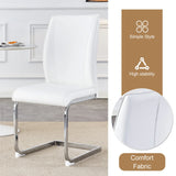 Dining Set Modern Round Table with Four Chairs White - Furniture Home Direct