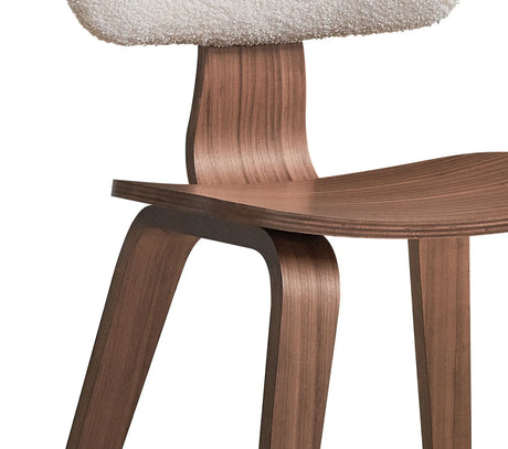 Casson - Boucle 7 Walnut Side Chair (Set of 2) - White / Walnut - Furniture Home Direct