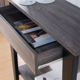 Modern Two Toned Console With Two Shelves - Furniture Home Direct