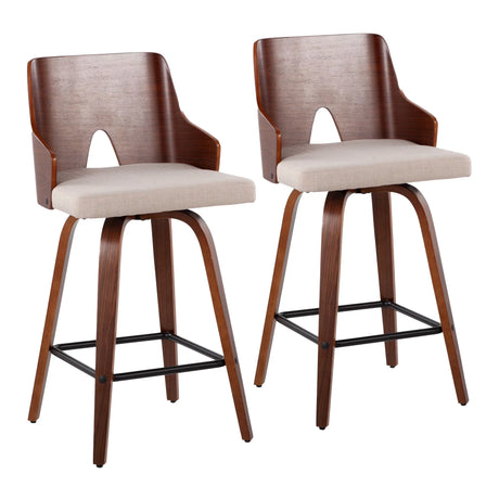 Ariana - Mid Century Modern Counter Stool (Set of 2) - Furniture Home Direct
