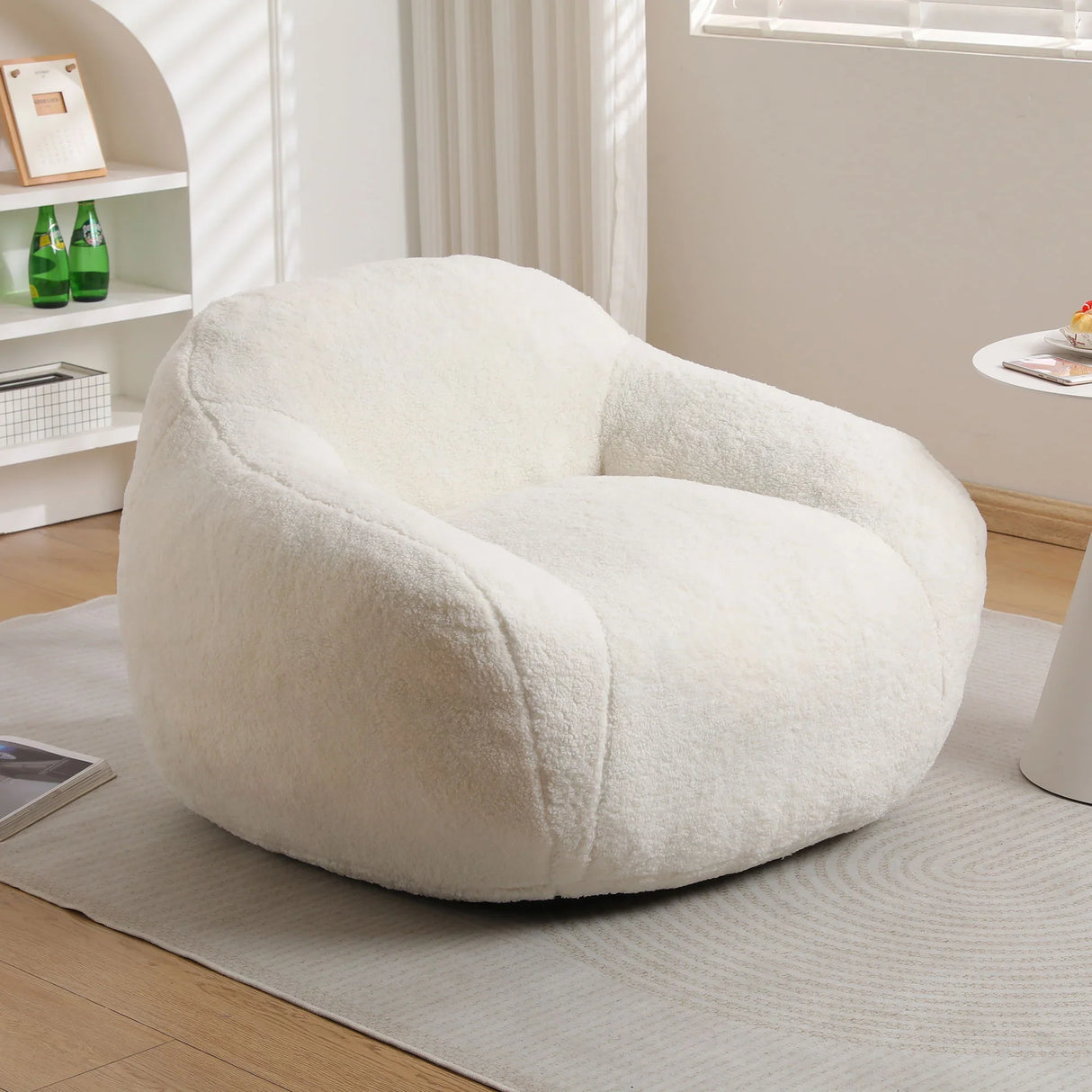 Giant Bean Bag Chair, Spacious Memory Foam With Armrests - Furniture Home Direct