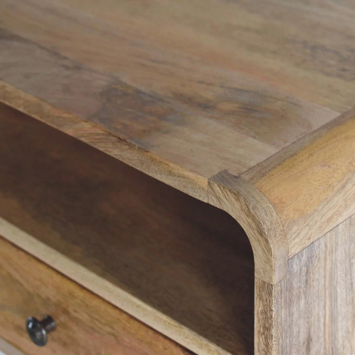 Curved Upper Slot Floating Nightstand - Furniture Home Direct