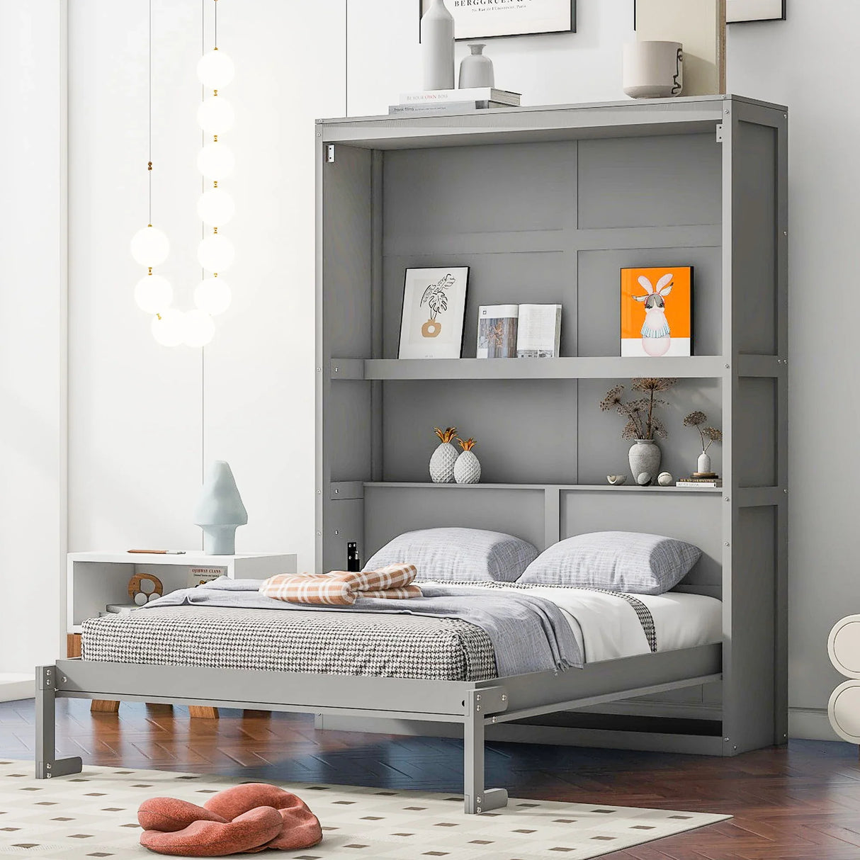 Murphy Wall Bed With Shelves, Space Saving - Furniture Home Direct