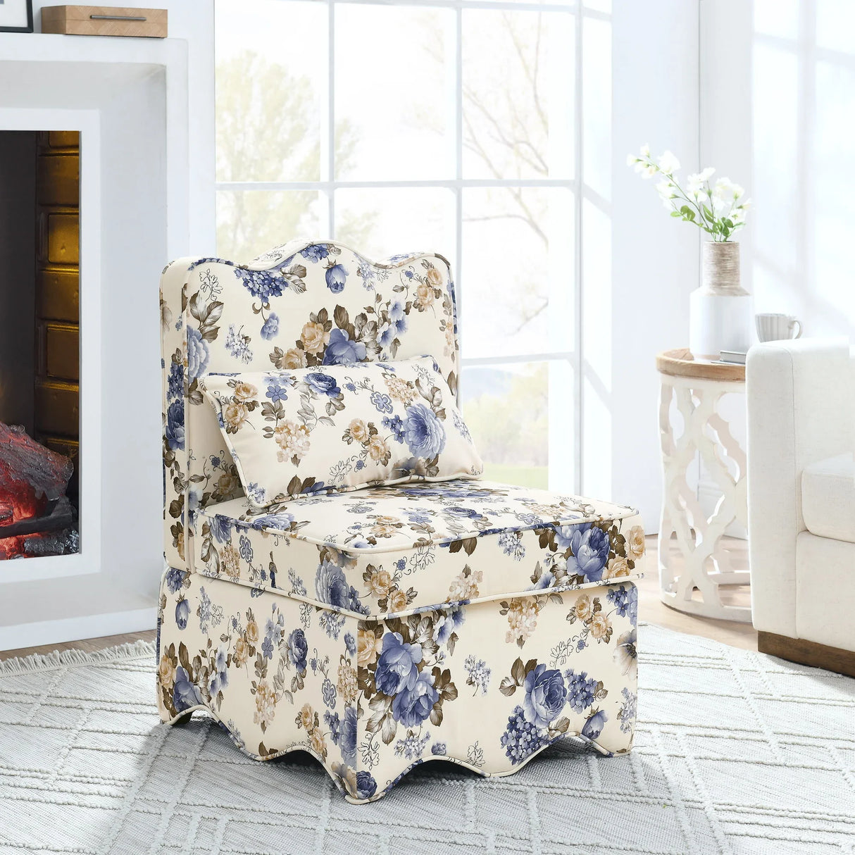 Stylish Flannel Dining Chair With Soft Cushion And Backrest - Furniture Home Direct