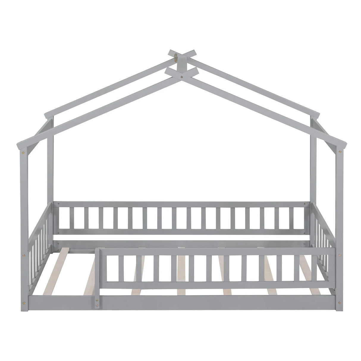Bed House Bed Frame With Fence - Furniture Home Direct