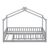 Bed House Bed Frame With Fence - Furniture Home Direct