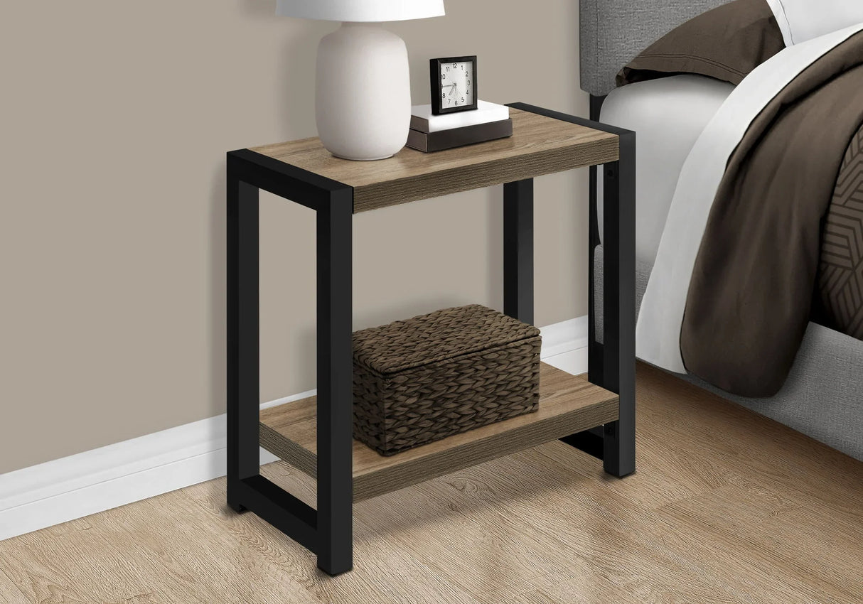 Accent Side Table, Narrow, Small, 2 Tier, Contemporary And Modern - Furniture Home Direct