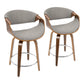Curvini - Mid Century Modern Counter Stool (Set of 2) - Furniture Home Direct