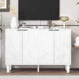Modern TV Stand With 2 Spacious Storage Space And Anti-Tip Device - Furniture Home Direct