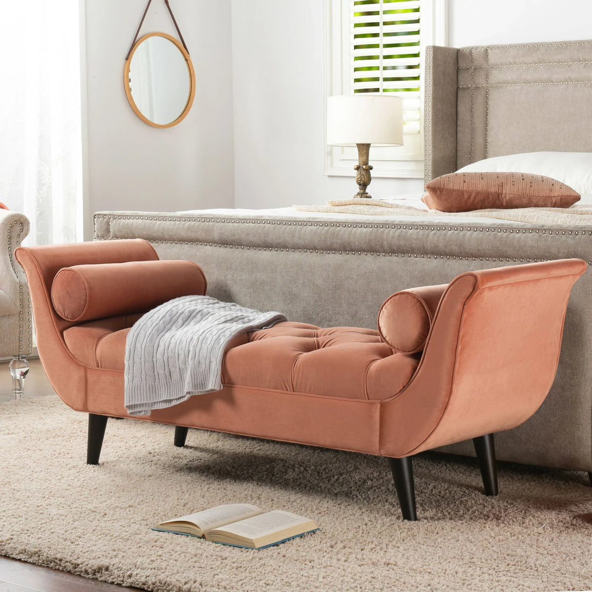 Alma - Tufted Flared Arm Entryway Bench - Furniture Home Direct