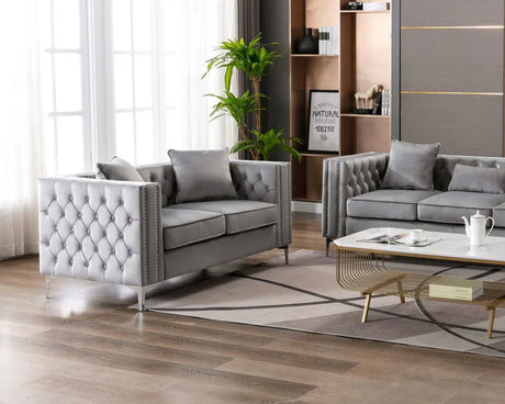 Lorreto - Velvet Loveseat - Furniture Home Direct