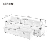 Modern Style Loveseat Sofa Sectional Sofa Couch With Storage Space, A Movable Ottoman, Two USB Ports, Two Cup Holders, A Phone Holder For Living Room - Furniture Home Direct