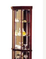 Huxley - Curio Cabinet (Corner) - Cherry - Furniture Home Direct