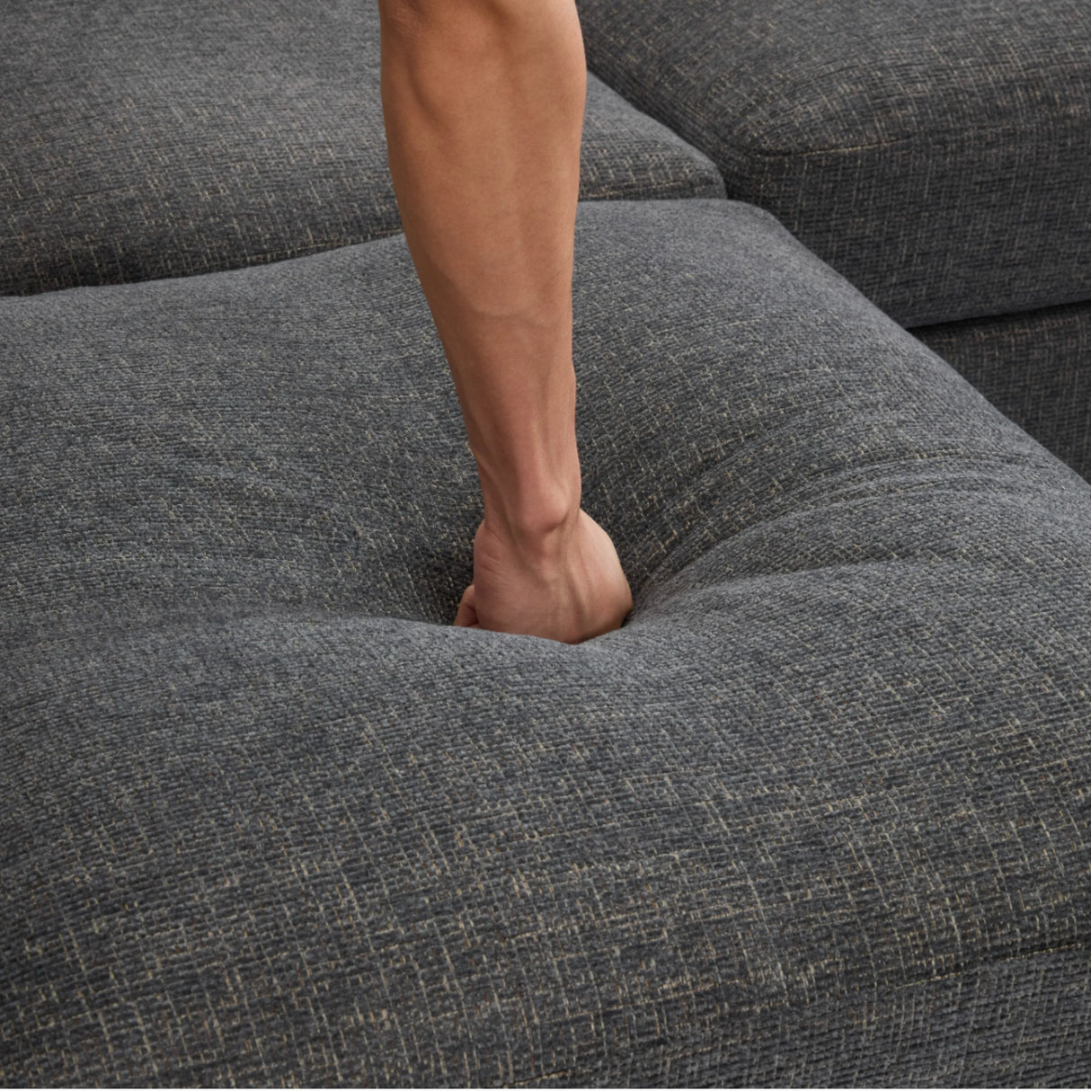 Sectional Sofa, Modular With USB Ports And Ottoman, Grey - Furniture Home Direct