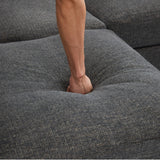 Sectional Sofa, Modular With USB Ports And Ottoman, Grey - Furniture Home Direct