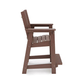 Modern Counter Chair Sleek HDPE Poly Lumber For Dining, Patio, And Garden Comfort - Furniture Home Direct