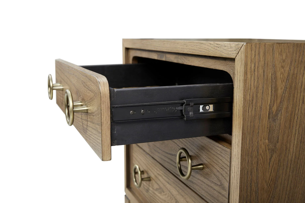 3 Drawer Nightstand With USB - Latte - Furniture Home Direct