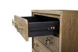 3 Drawer Nightstand With USB - Latte - Furniture Home Direct