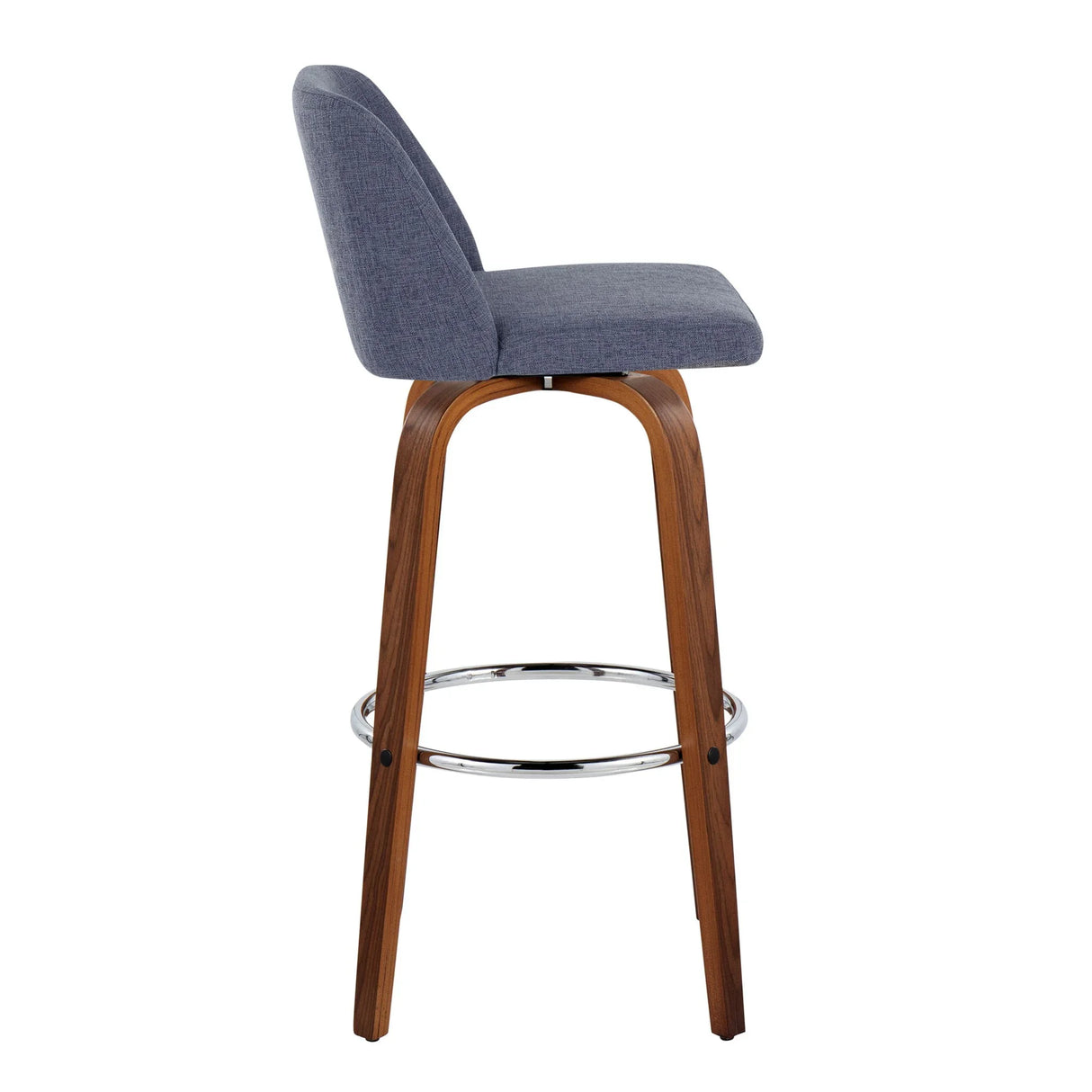 Toriano - Mid Century Modern Fixed Height, Barstool With Swivel With Round Footrest (Set of 2) - Furniture Home Direct