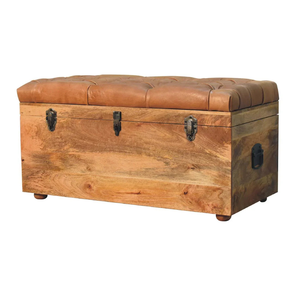 Buffalo - Leather Storage Trunk - Furniture Home Direct
