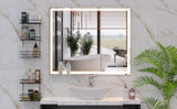 LED Bathroom Vanity Mirror Wall Mounted Adjustable White / Warm / Natural Lights Anti-Fog Touch Switch With Memory Modern Smart Large Bathroom Mirrors - Furniture Home Direct