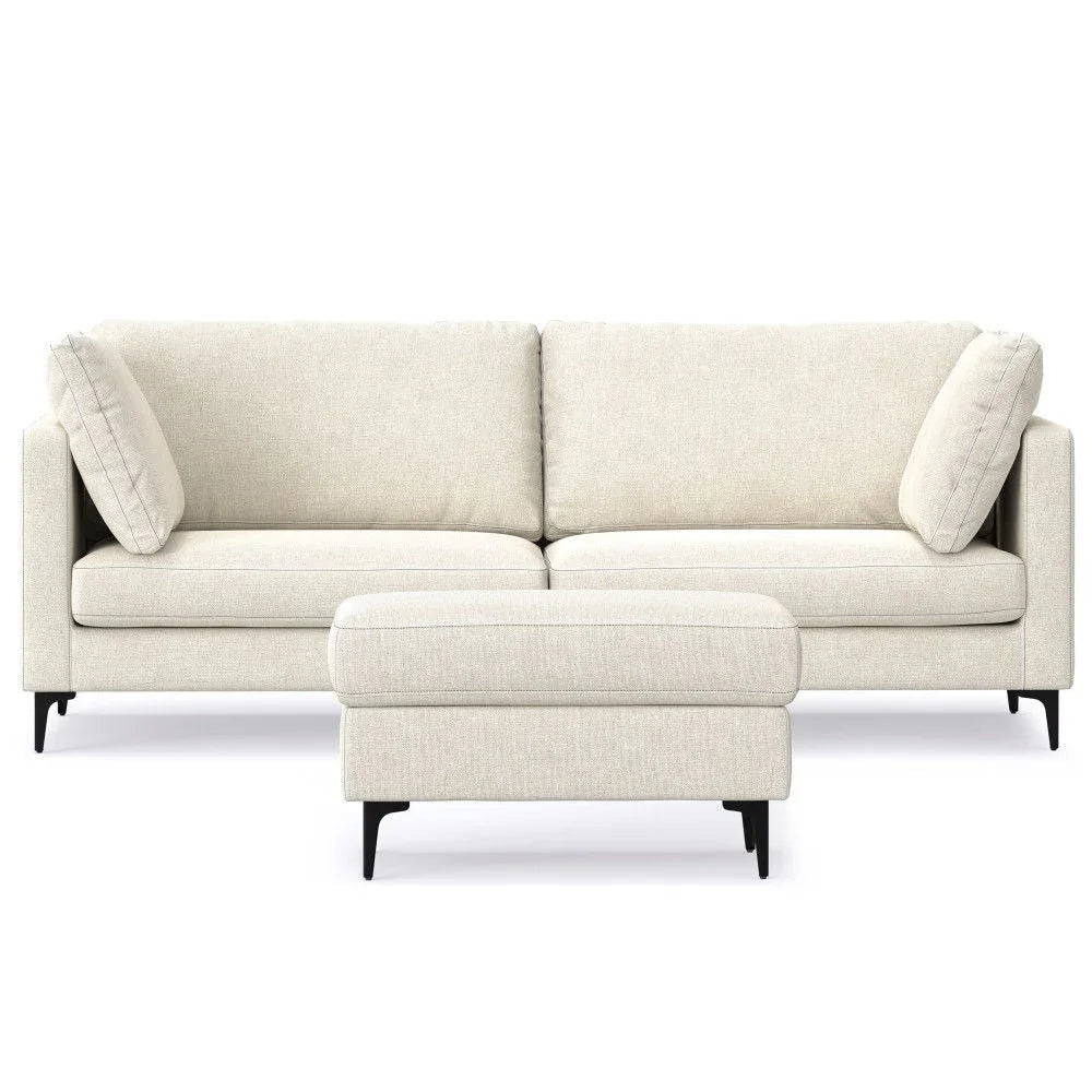 Ava - Mid Century Sofa With Ottoman Set - Furniture Home Direct
