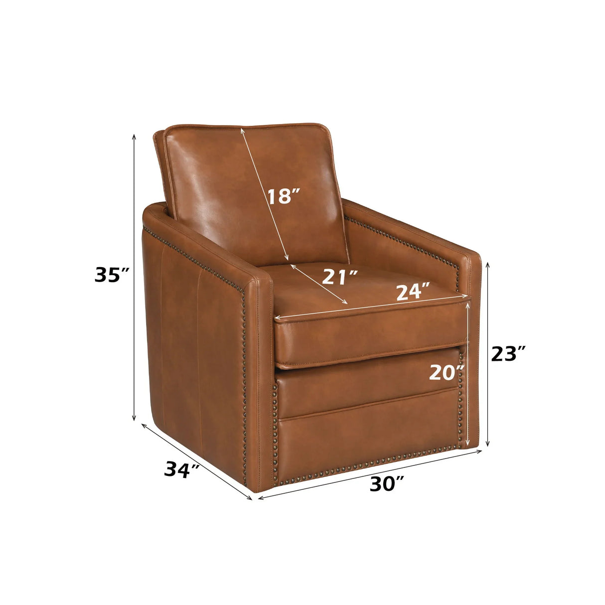 Rocha - Leather Aire Swivel Chair With Glider - Furniture Home Direct
