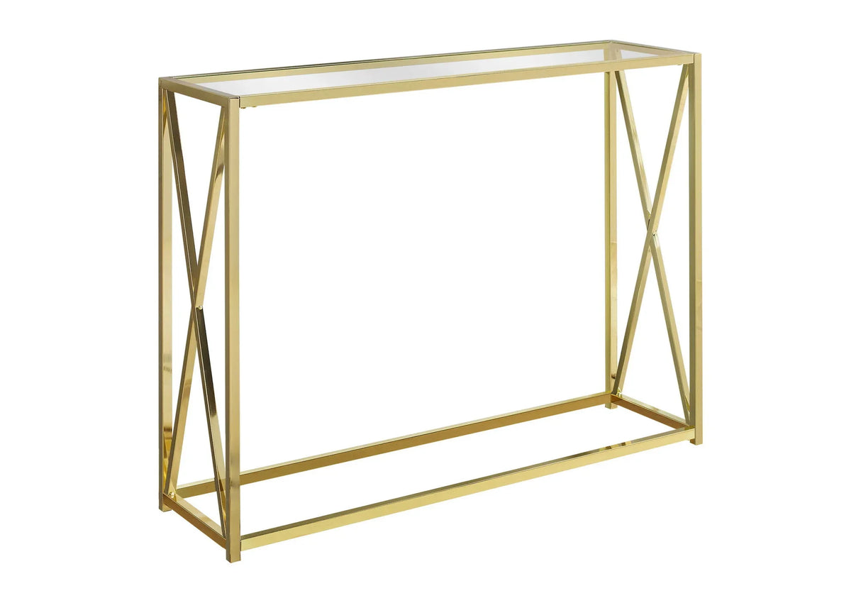 Accent Console Table For Entryway, Contemporary & Modern - Gold - Furniture Home Direct