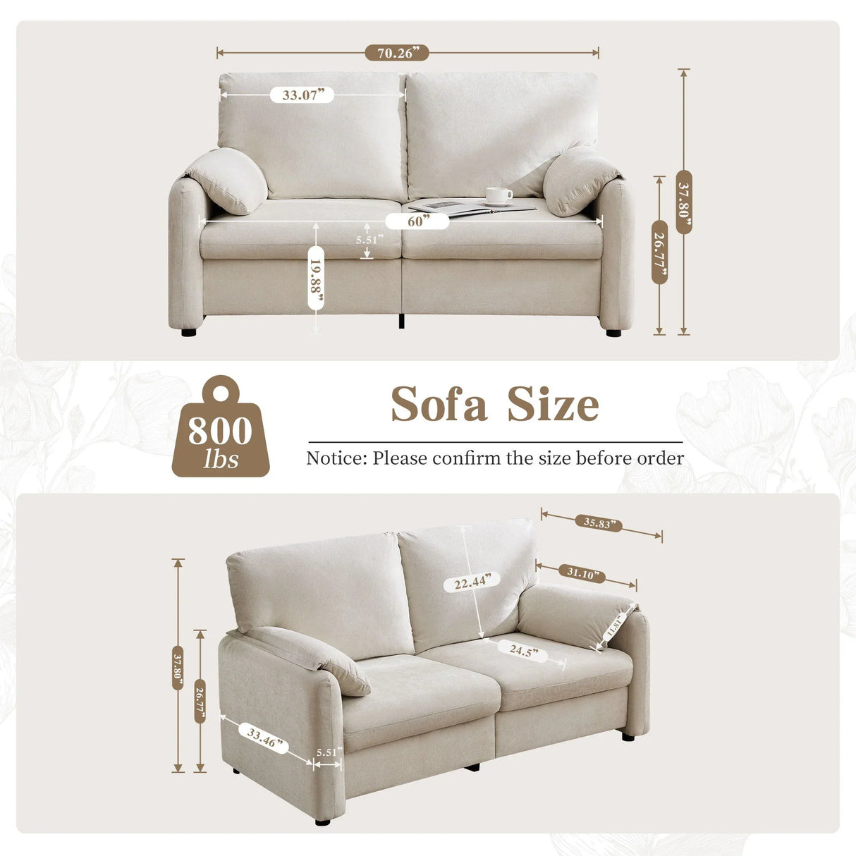 Modern Minimalist Down Filled Sofa - Furniture Home Direct