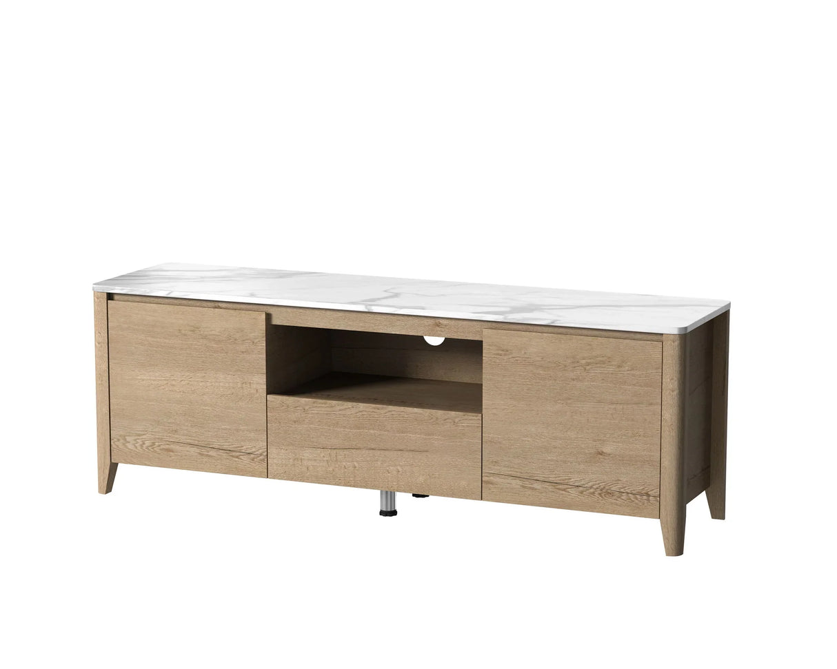 Modern TV Stand With LED Lights Entertainment Center TV Cabinet With Storage For Up To 75" For Gaming Living Room Bedroom - Furniture Home Direct