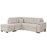 Sleeper Sofa Bed, 2 In 1 Pull Out Sofa Bed L Shape Couch With Storage Ottoman For Living Room, Bedroom Couch And Small Apartment - Furniture Home Direct