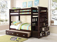 Allentown - Twin / Twin Bunk Bed With Trundle Storage - Espresso - Furniture Home Direct