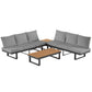 Outdoor Sectional Sofa Set With Adjustable Reclining Seats - Furniture Home Direct