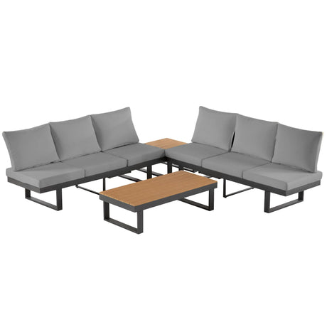Outdoor Sectional Sofa Set With Adjustable Reclining Seats - Furniture Home Direct