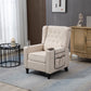 Arm Pushing Recliner Chair, Modern Button Tufted Wingback Push Back Recliner Chair, Living Room Chair Fabric Pushback Manual Single Reclining Sofa Home Theater Seating For Bedroom - Furniture Home Direct