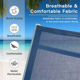 Outdoor Chaise Lounges Sturdy Aluminum Frame Rustproof Blue - Furniture Home Direct