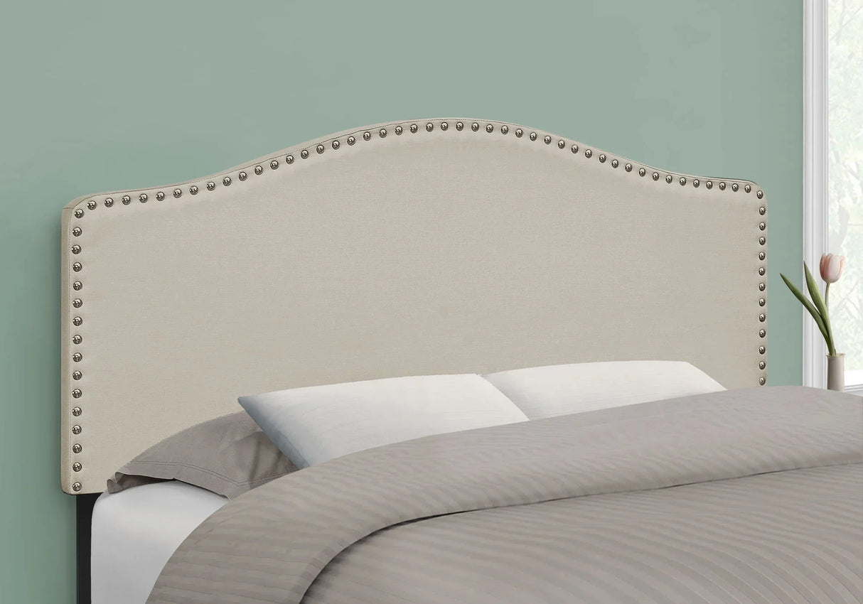 Full Size, Bed Headboard Only, Upholstered, Transitional - Beige - Furniture Home Direct