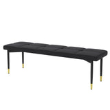 Multifunctional Shoe Bench With Faux Cushion - Black - Furniture Home Direct