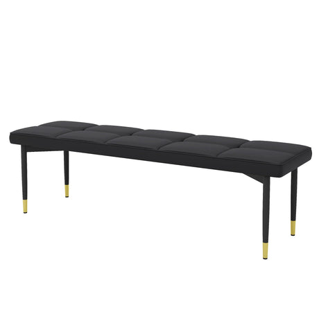 Multifunctional Shoe Bench With Faux Cushion - Black - Furniture Home Direct