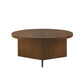 Round Coffee Table With Solid Veneer Top - Furniture Home Direct