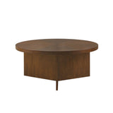 Round Coffee Table With Solid Veneer Top - Furniture Home Direct