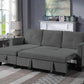 Nova - Velvet Reversible Sleeper Sectional Sofa With Storage Chaise - Furniture Home Direct